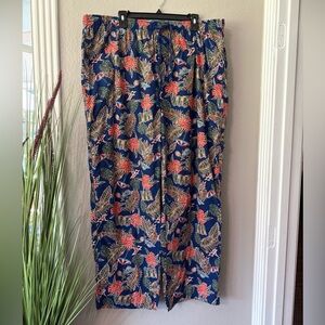 B5/4 Tommy Bahama Womens, tropical print casual pants size XXL